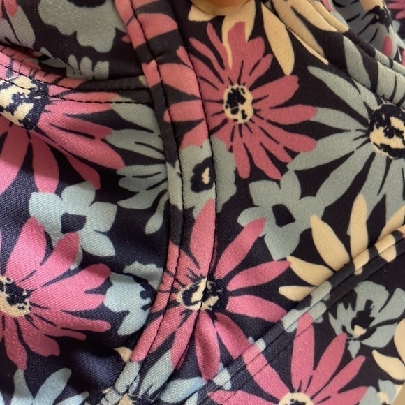 Women M Sports Bra L*Space Impact Underwire Hook & Eye Pink Blue Floral NWT 2073 - Picture 7 of 11